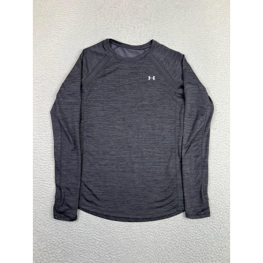 Under Armour Shirt Womens Small Gray‎ Long Sleeve Tech Twist Athletic 1319397